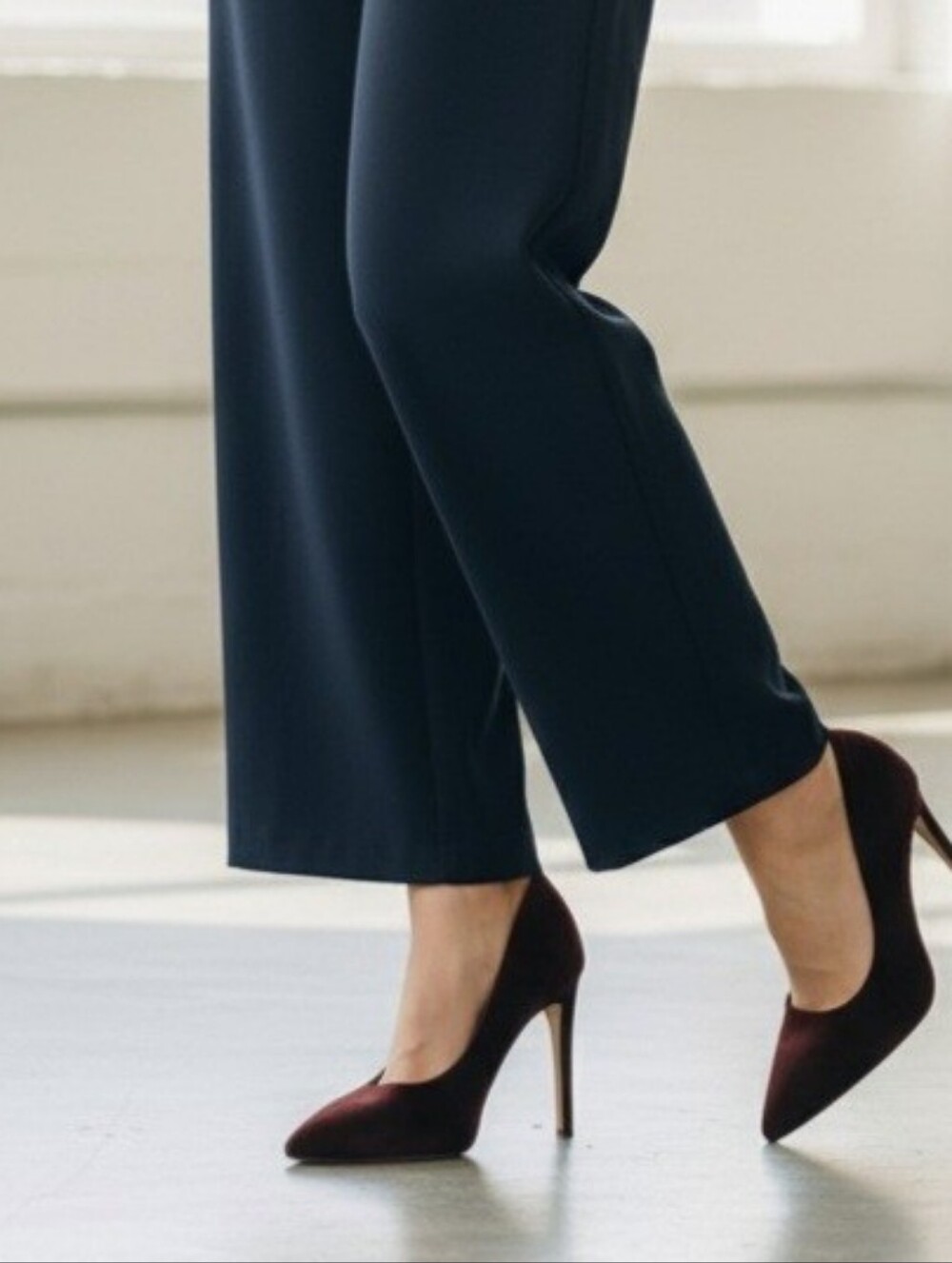 Jessica Simpson Burgandy Pointed-Toe Stiletto Pumps
